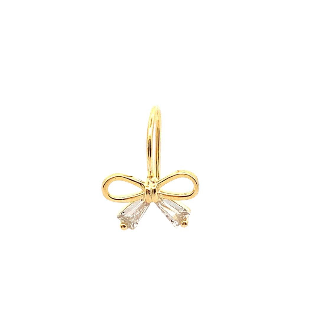 Petite Bow Earrings (Pure Silver) - Gold